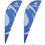 Legend 3m Sublimated Sharkfin Flying Banner Skin - Set Of 2 (Excludes Hardware)