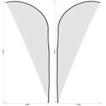 Legend 2m Sublimated Sharkfin Double-Sided Flying Banner Skin (Excludes Hardware)