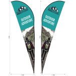 Legend 4m Sublimated Sharkfin Double-Sided Flying Banner Skin (Excludes Hardware)