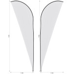 Legend 4m Sublimated Sharkfin Double-Sided Flying Banner Skin (Excludes Hardware)