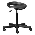 Round Polyurethane Stool - Standard seat height, 50-63cm - 11/ZZ/DEPU2