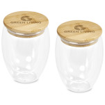 Okiyo Moco Double-Wall Glass Cup Duo Set