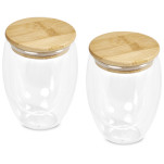 Okiyo Moco Double-Wall Glass Cup Duo Set