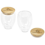 Okiyo Moco Double-Wall Glass Cup Duo Set