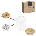 Okiyo Aibo Glass & Bamboo Coffee Set