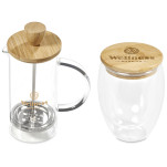 Okiyo Aibo Glass & Bamboo Coffee Set