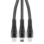 1.2m 3-In-1 Charger Cable Allum alloy and Braiding