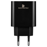 IND 3.1AMP Dual USB Wall Charger With Micro-USB & Type-C Cables