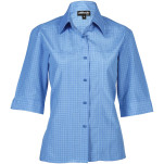 Ladies 3/4 Sleeve Prestige Shirt - Light Blue