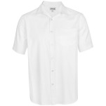 Mens Short Sleeve Seattle Twill Shirt - White