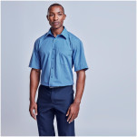 Mens Short Sleeve Micro Check Shirt