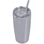 Altitude Daytona Plastic 2-in-1 Double-Wall Tumbler & Straw - 600ml