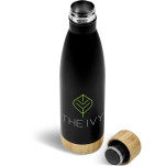 Serendipio Heritage Stainless Steel & Bamboo Vacuum Water Bottle – 500ml