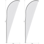 Legend 4m Sublimated Sharkfin Flying Banner Skin - Set Of 2 (Excludes Hardware)