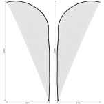 Legend 2m Sublimated Sharkfin Double-Sided Flying Banner Skin (Excludes Hardware)