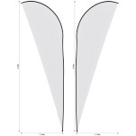 Legend 4m Sublimated Sharkfin Double-Sided Flying Banner Skin (Excludes Hardware)