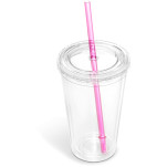 Malibu Double-Wall Frosted Straw Tumbler