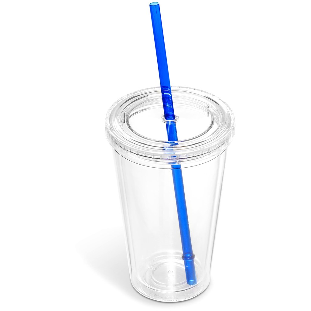 Malibu Double-Wall Frosted Straw Tumbler