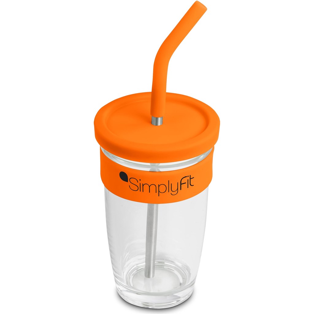 Kooshty Slurp Glass Kup & Straw - 480ML