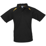 Kids Splice Golf Shirt - Black Yellow