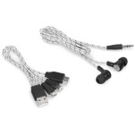 Orleans 3-In-1 Connector Cable & Earbuds - Grey