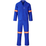 Technician 100% Cotton Conti Suit - Reflective Arms & Legs - Orange Tape