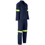 Technician 100% Cotton Conti Suit - Reflective Arms, Legs & Back - Yellow Tape