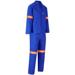 Technician 100% Cotton Conti Suit - Reflective Arms, Legs & Back - Orange Tape