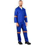 Technician 100% Cotton Conti Suit - Reflective Arms, Legs & Back - Orange Tape