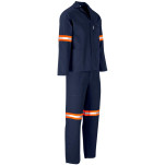 Technician 100% Cotton Conti Suit - Reflective Arms, Legs & Back - Orange Tape