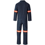 Vintage 100% Cotton Denim Conti Suit - Reflective Arms & Legs - Orange Tape