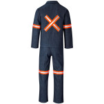 Vintage 100% Cotton Denim Conti Suit - Reflective Arms, Legs & Back - Orange Tape