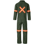 Acid Resistant Polycotton Conti Suit - Reflective Arm, Legs & Back - Orange Tape