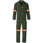 Acid Resistant Polycotton Conti Suit - Reflective Arm, Legs & Back - Orange Tape
