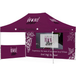 Ovation Sublimated Gazebo 4.5m X 3m - 1 Short Half-Wall Skin - 1 Long Full-Wall Skin