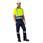 Surveyor Two-Tone Hi-Viz Reflective Golf Shirt