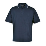 Pencil Stripe Golfer - Navy/white