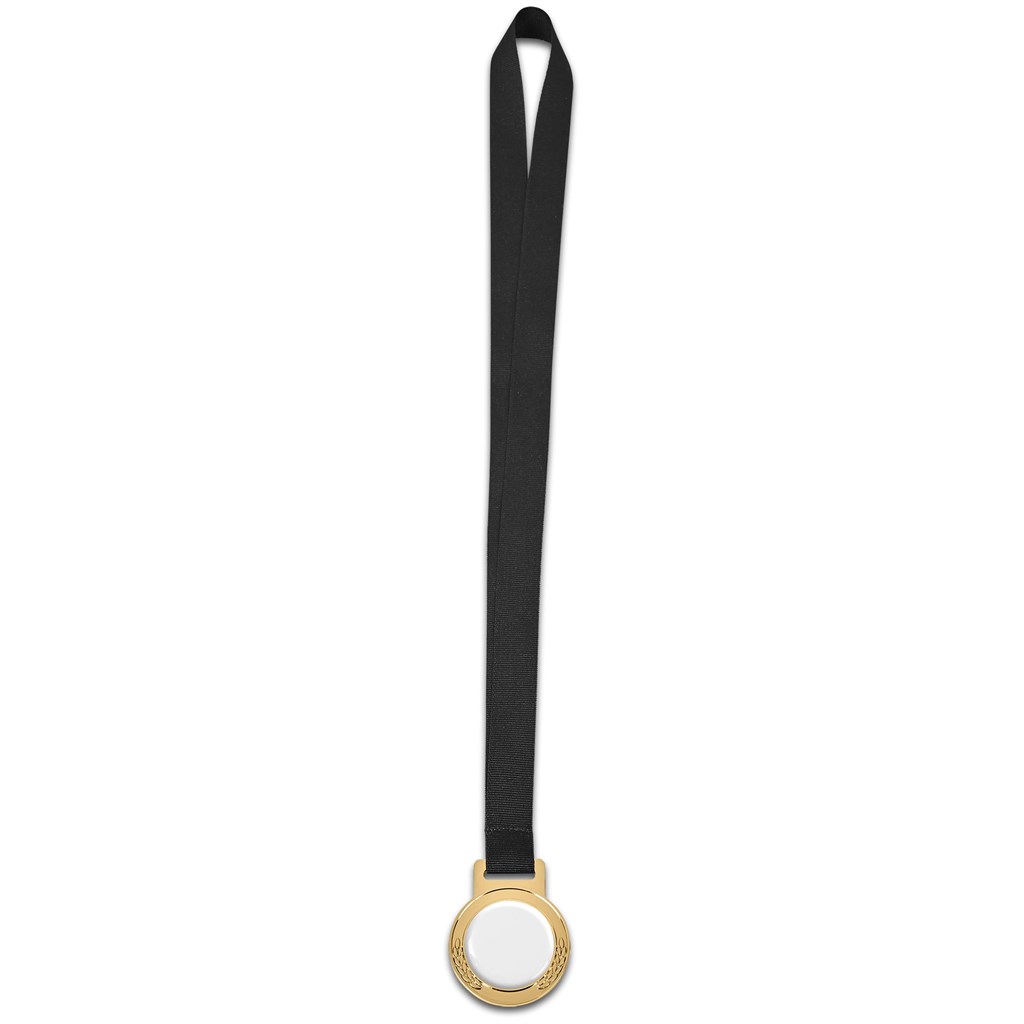 Achiever Medal With Black Petersham Lanyard