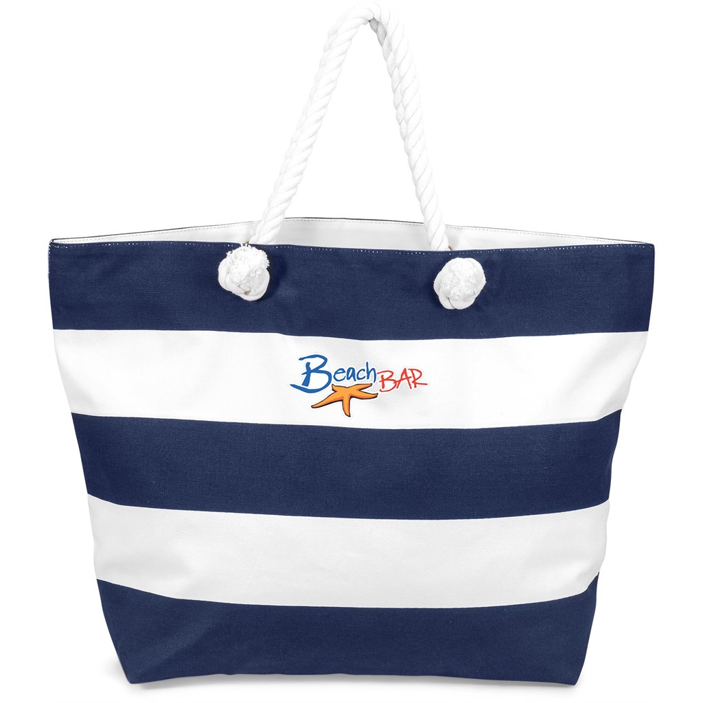 US Basic Coastline Cotton Beach Bag - Navy