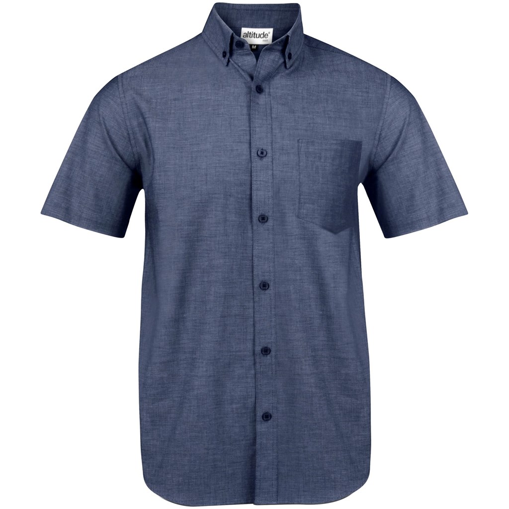 Mens Short Sleeve Viscount Shirt - Navy