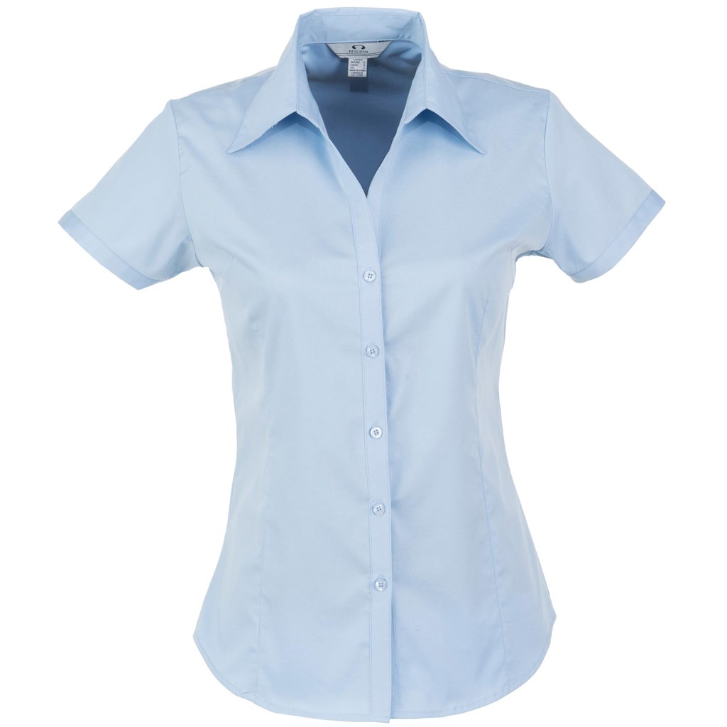 Ladies Short Sleeve Metro Shirt - Light Blue