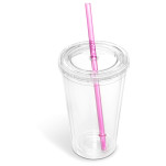 Malibu Double-Wall Frosted Straw Tumbler