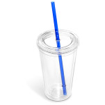 Malibu Double-Wall Frosted Straw Tumbler