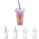 Malibu Double-Wall Frosted Straw Tumbler