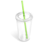 Malibu Double-Wall Frosted Straw Tumbler