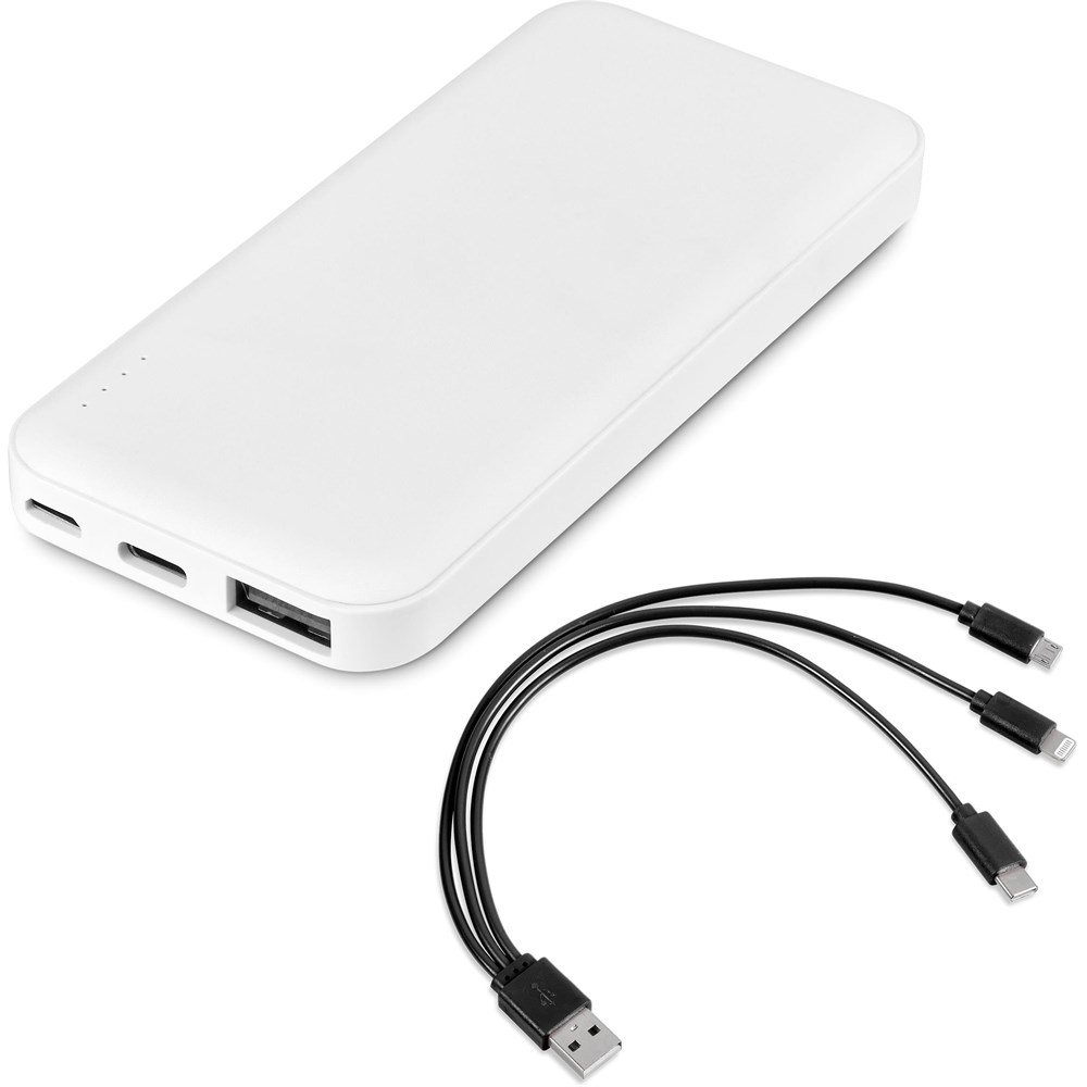 Kingpin White 5 Compact Power Bank - 5,000mAh - Black