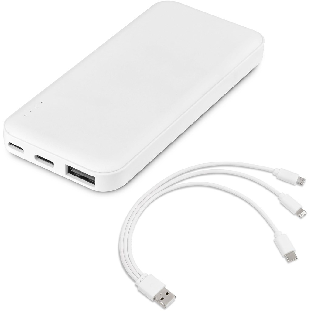 Kingpin White 5 Compact Power Bank - 5,000mAh - Solid White