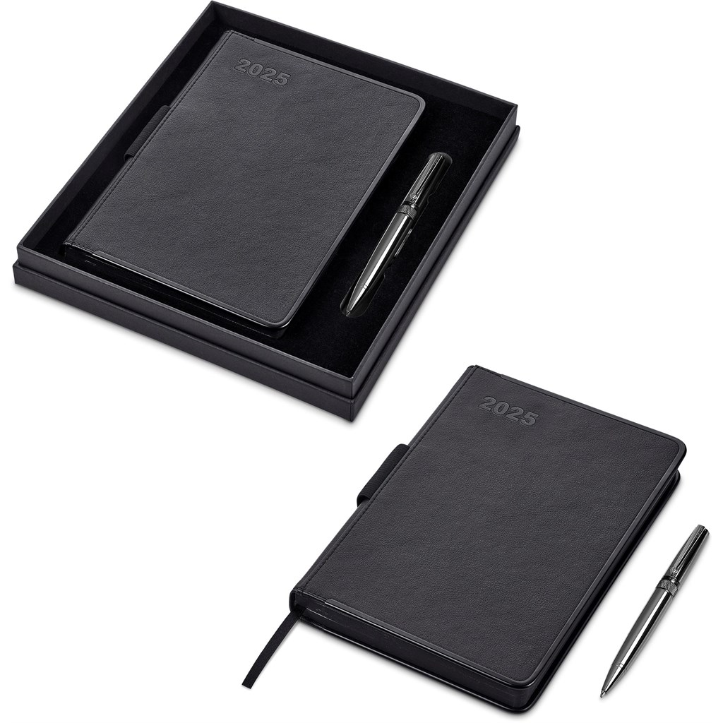 Alex Varga Egality 2025 A5 Diary & Pen Set - Black