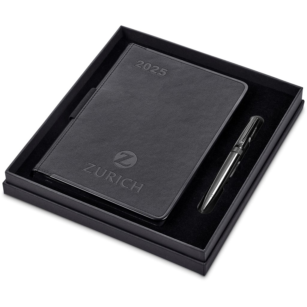 Alex Varga Egality 2025 A5 Diary & Pen Set - Black