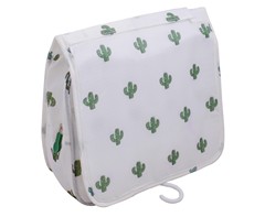 Velcro Hanging Toiletry Bag (Cactus Print)